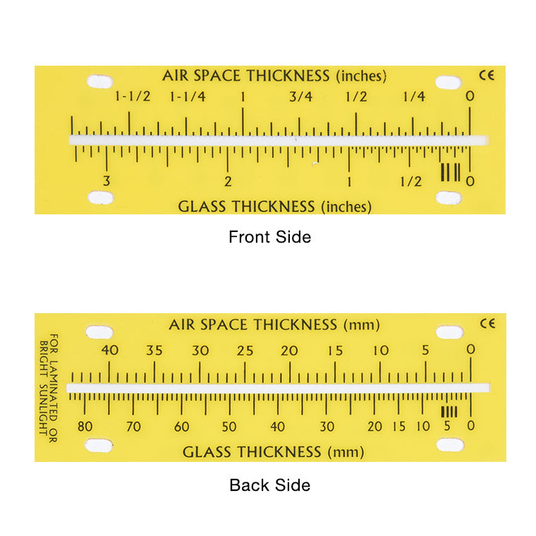 CRL Fractional and Metric Scale Set for MG1500 Glass Thickness Laser