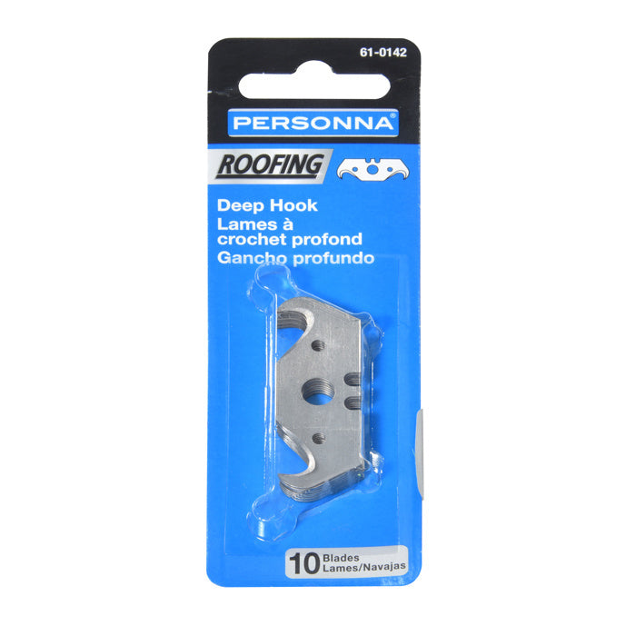 CRL Heavy-Duty Plastic Cutting Hook End Utility Blade - 10/Pk