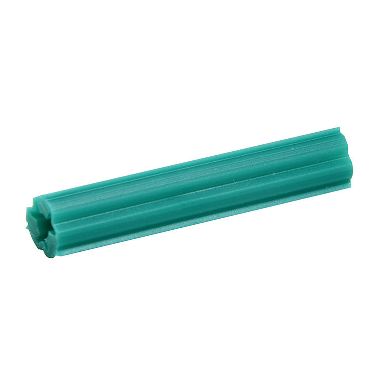 CRL 1/4" Hole, 2" Length 10-12 Screw Expanding Plastic Green Screw Anchors