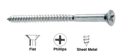 CRL 14 x 3" Flat Head Phillips Wood Framing Screws