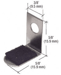 CRL Nickel Plated 5/8" x 3/8" Bendable L-Clips