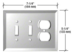CRL Double Toggle Duplex Glass Mirror Plate