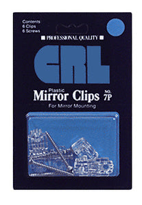 CRL 1/4"Clear Standard Plastic Mirror Clip - Display Pack