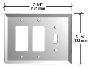 CRL Toggle Double Designer Glass Mirror Plate