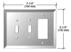 CRL Double Toggle Designer Glass Mirror Plate