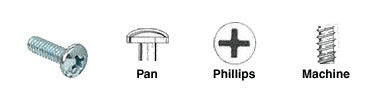 CRL 6-32 x 1" Pan Head Phillips Machine Screws *DISCONTINUED*