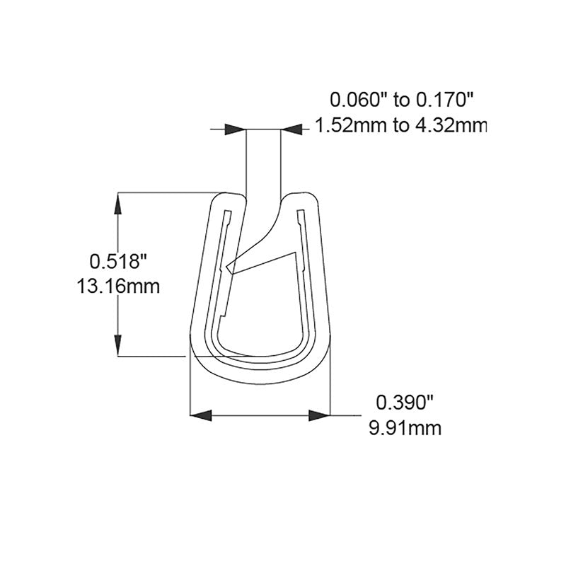 FHC Push-On QuickEdge Trim 200' Roll Black-Single Lip