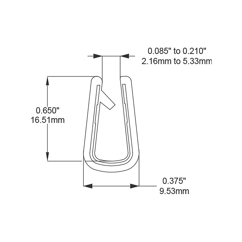 FHC Push-On QuickEdge Trim 300' Roll Black-Single Lip