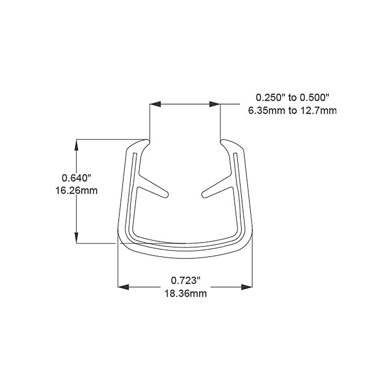 FHC Push-On QuickEdge Trim 150' Roll Black