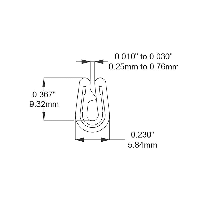 FHC Push-On QuickEdge Trim 400' Roll Mini-Trim - Black