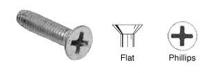 CRL Stainless Steel 8-18 x 3/4" Flat Head Phillips Self-Tapping Screws *DISCONTINUED*