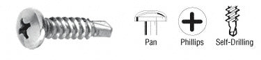 CRL 8-18 x 3/4" Self-Drilling Pan Head Phillips Screws