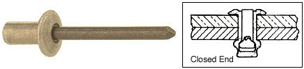 CRL 1/8" Diameter, 0 to 1/16" Grip Range Closed - End Rivets *DISCONTINUED*