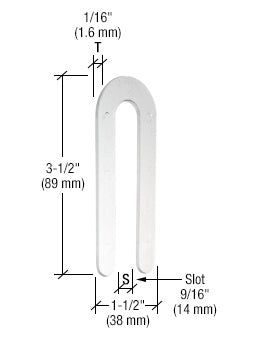 CRL Clear 1/16" x 3-1/2" Plastic Horseshoe Shims