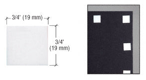 CRL White 1/32" x 3/4" Foam Tape Squares