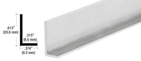 CRL Aluminum 3/8" L-Bar Extrusion