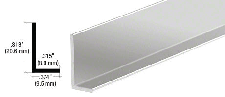 CRL Aluminum 3/8" L-Bar Extrusion