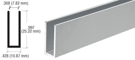 CRL 1/4" Single Channel with 1" High Wall