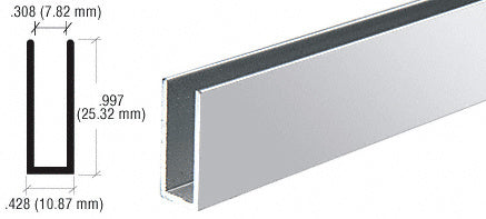 CRL 1/4" Single Channel with 1" High Wall