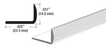 CRL 1/2" Aluminum Rounded Face Angle Extrusion