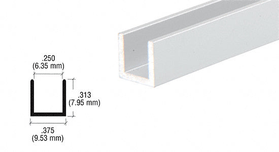 CRL 1/4" Aluminum U-Channel
