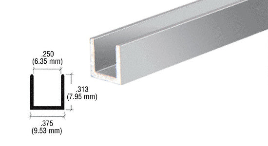CRL 1/4" Aluminum U-Channel
