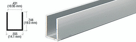 CRL 3/8" Aluminum U-Channel