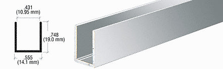 CRL 3/8" Aluminum U-Channel