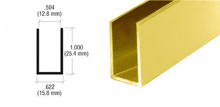 CRL 1/2" Aluminum U-Channel