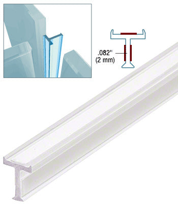 CRL Clear Copolymer Strip for T-Joint Junctions Where 3 Glass Panels Meet - 12.8mm Laminated Glass