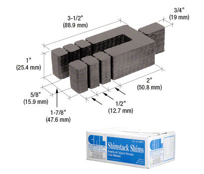 CRL 1/16" x 3-1/2" Shimstack Shims