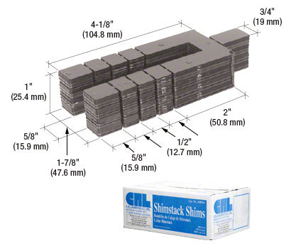 CRL 1/16" x 4-1/8" Shimstack Shims