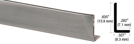 CRL Aluminum 5/8" Face L-Bar Extrusion