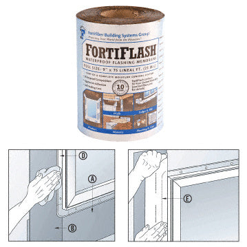 CRL 25 mil 9" x 75' Fortifiber FortiFlash® Waterproof Flashing