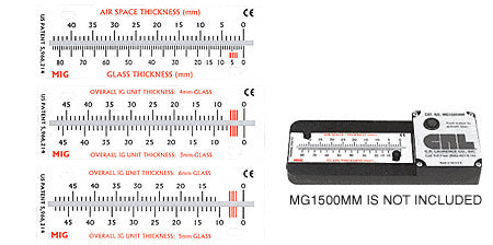 CRL Fractional and Metric Scale Set for MG1500 Glass Thickness Laser