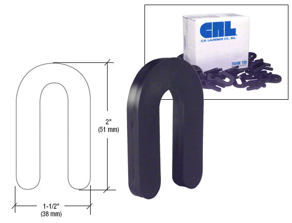 CRL 1/8" x 2" Plastic Horseshoe Shims
