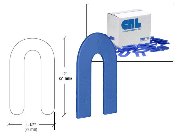 CRL 1/8" x 2" Plastic Horseshoe Shims