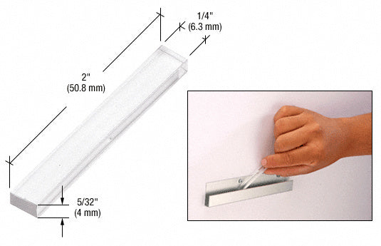 CRL Clear 5/32" x 1/4" x 2" Plastic Setting Blocks
