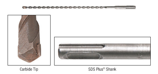 CRL 1/4" Heavy Duty Masonry Drill - 8" Length
