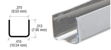CRL Stainless Steel 3/8" U-Channel