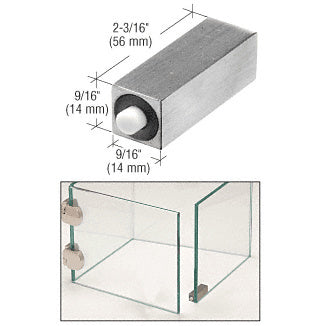 CRL Brushed Stainless Strong Force UV Bond Door Damper
