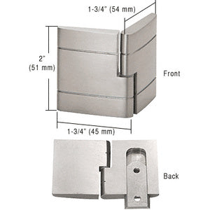 CRL Brushed Stainless Left Hand UV Designer Glass-to-Wood Hinge