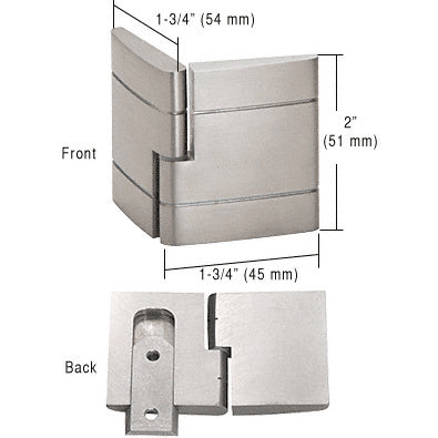 CRL Brushed Stainless Right Hand UV Designer Glass-to-Wood Hinge