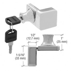 CRL UV Glass Door Lock for Overlay Doors - Keyed Alike