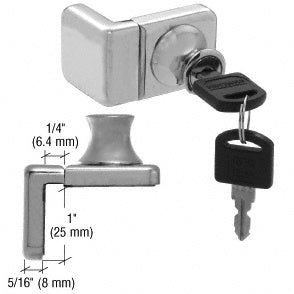CRL UV Glass Door Lock for Inset Doors