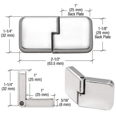 CRL UV Bond Classic Series Glass Door Hinge