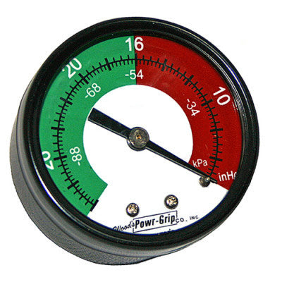 CRL Wood's Powr-Grip® Lifting Frame Vacuum Gauge- 2" Dial *DISCONTINUED*