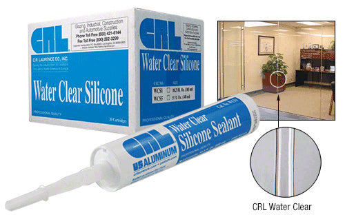 CRL Water Clear Silicone Sealant - 10.3 Fluid Ounce Cartridge