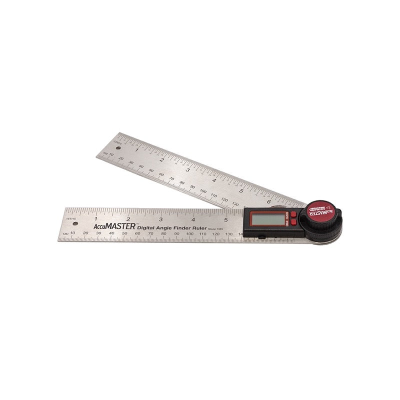 FHC AccuMASTER™ Digital Protractor Angle Finder And Ruler 7" Stainless Steel Blade