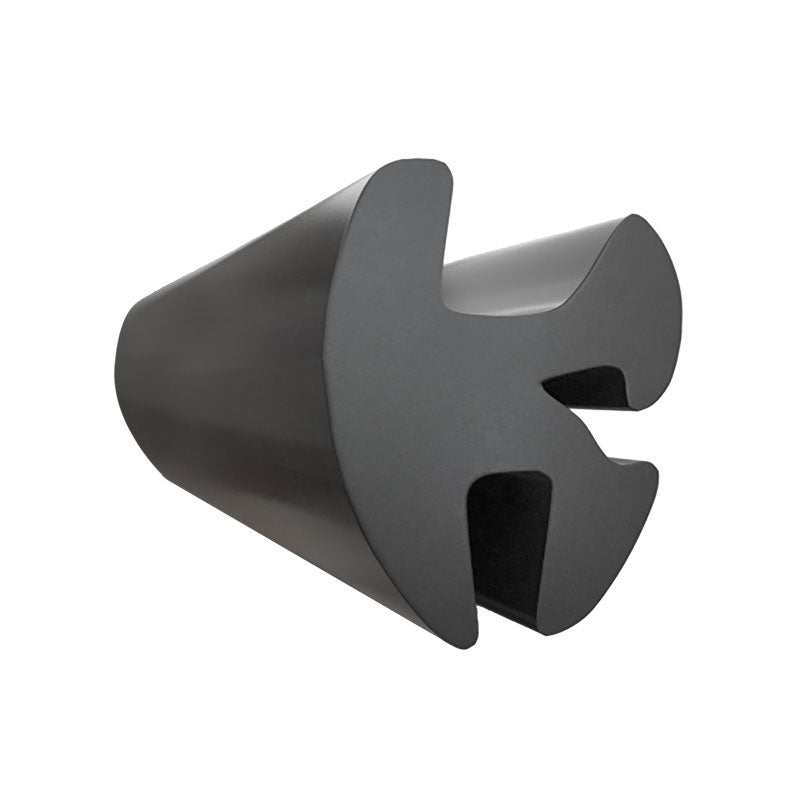 FHC Universal Self-Sealing Weatherstrip For 3/16" - 1/4" Glass To 11/64" - 3/16" Panel - Black